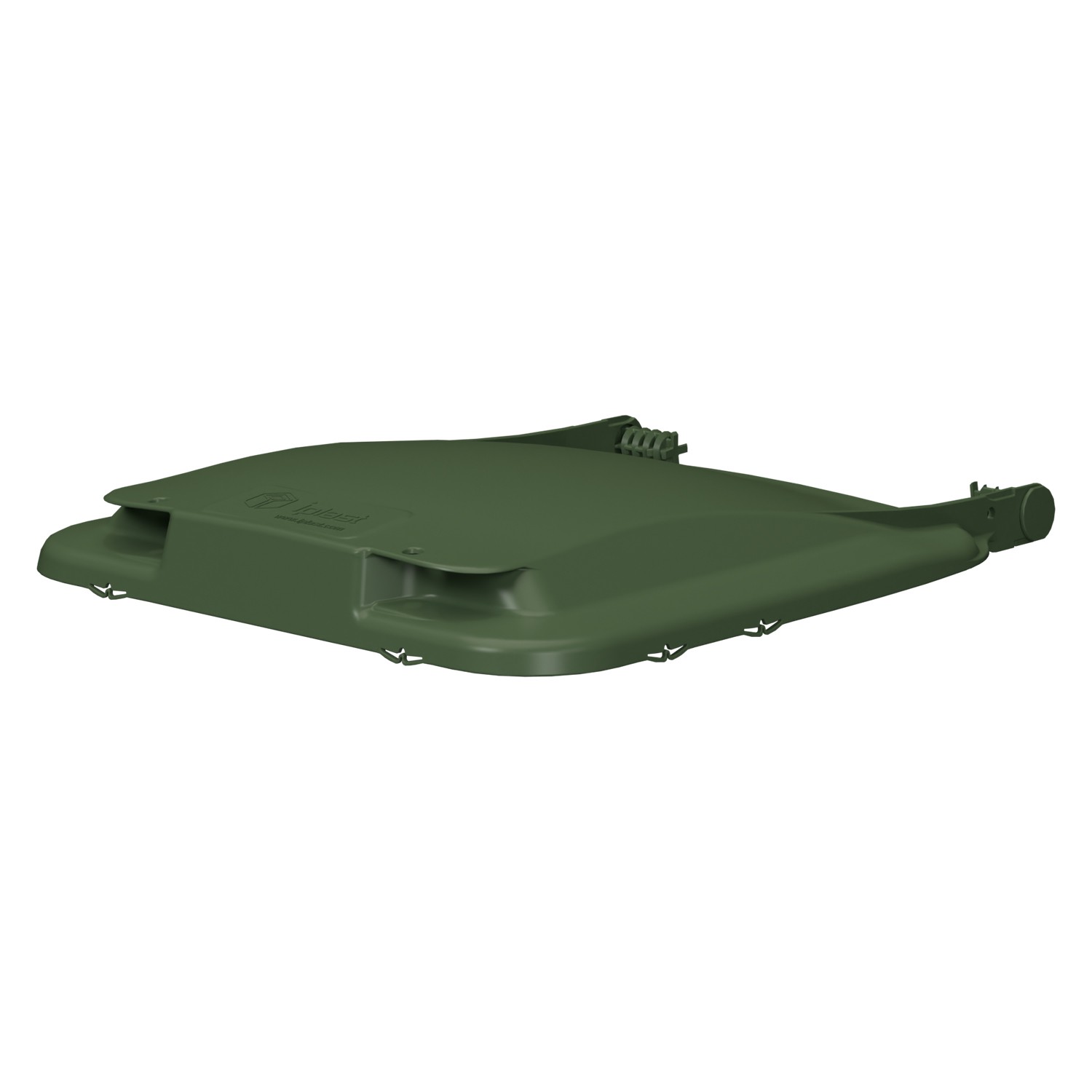 Крышка для мусорного контейнера 120 л (Light) iPlast зелёная c осями для крепления 8-000000282