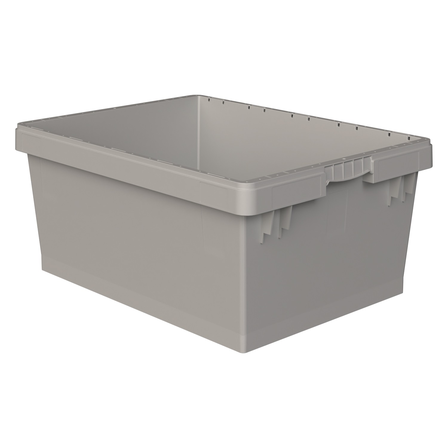 Вкладываемый контейнер INSTORE KVR-8634 800x600x340 мм iPlast светло-серый с усиленным дном и штабельным упором 8-000000413