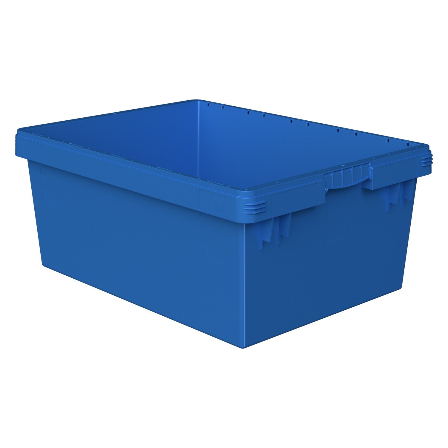 Вкладываемый контейнер INSTORE KV-8632.1 800х600х320 мм iPlast голубой со сплошным дном и штабельным упором 8-000000408