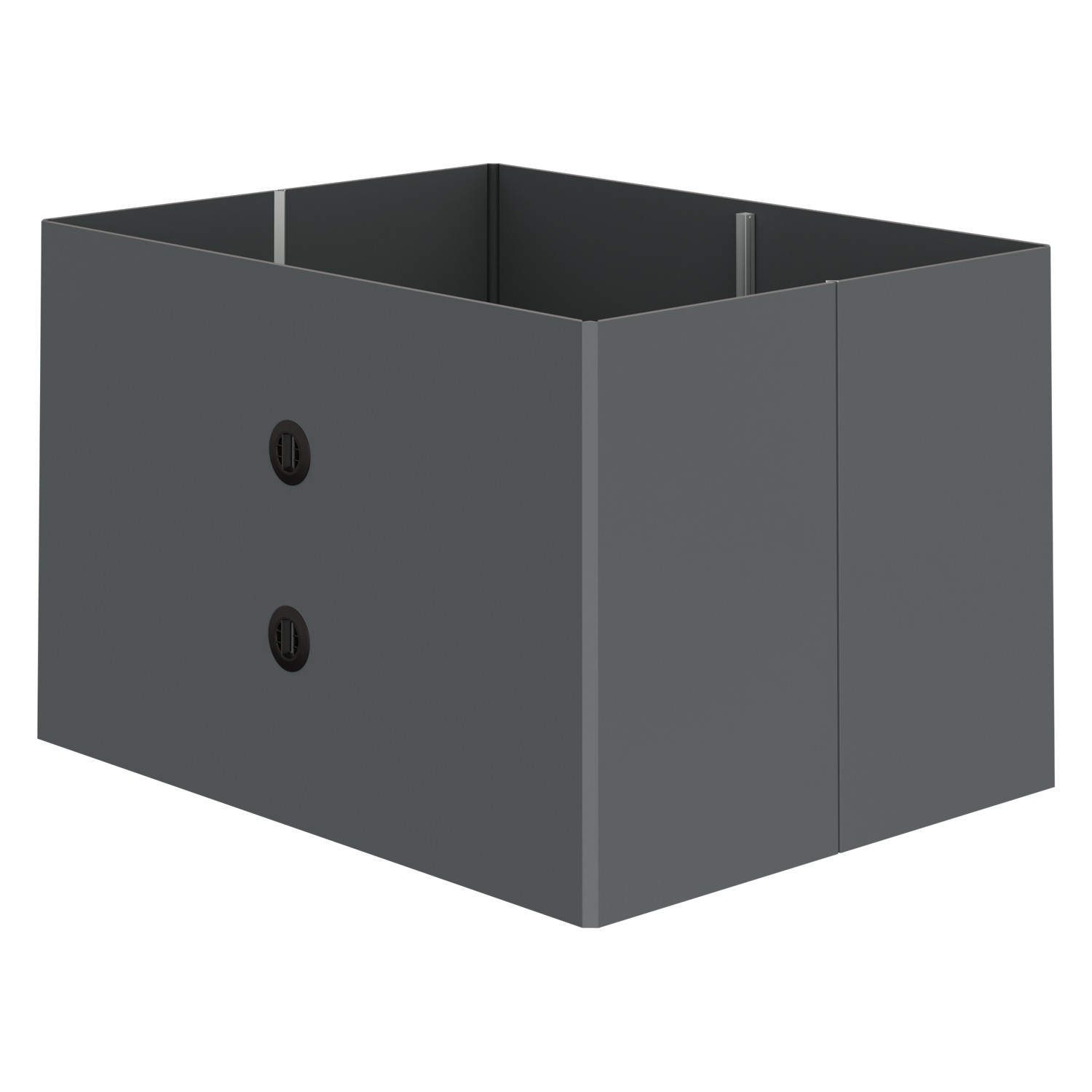 Стенка контейнера Diamond 1425х1095х900 мм iPlast PolyBox серая Z-образного сложения 8-000000256