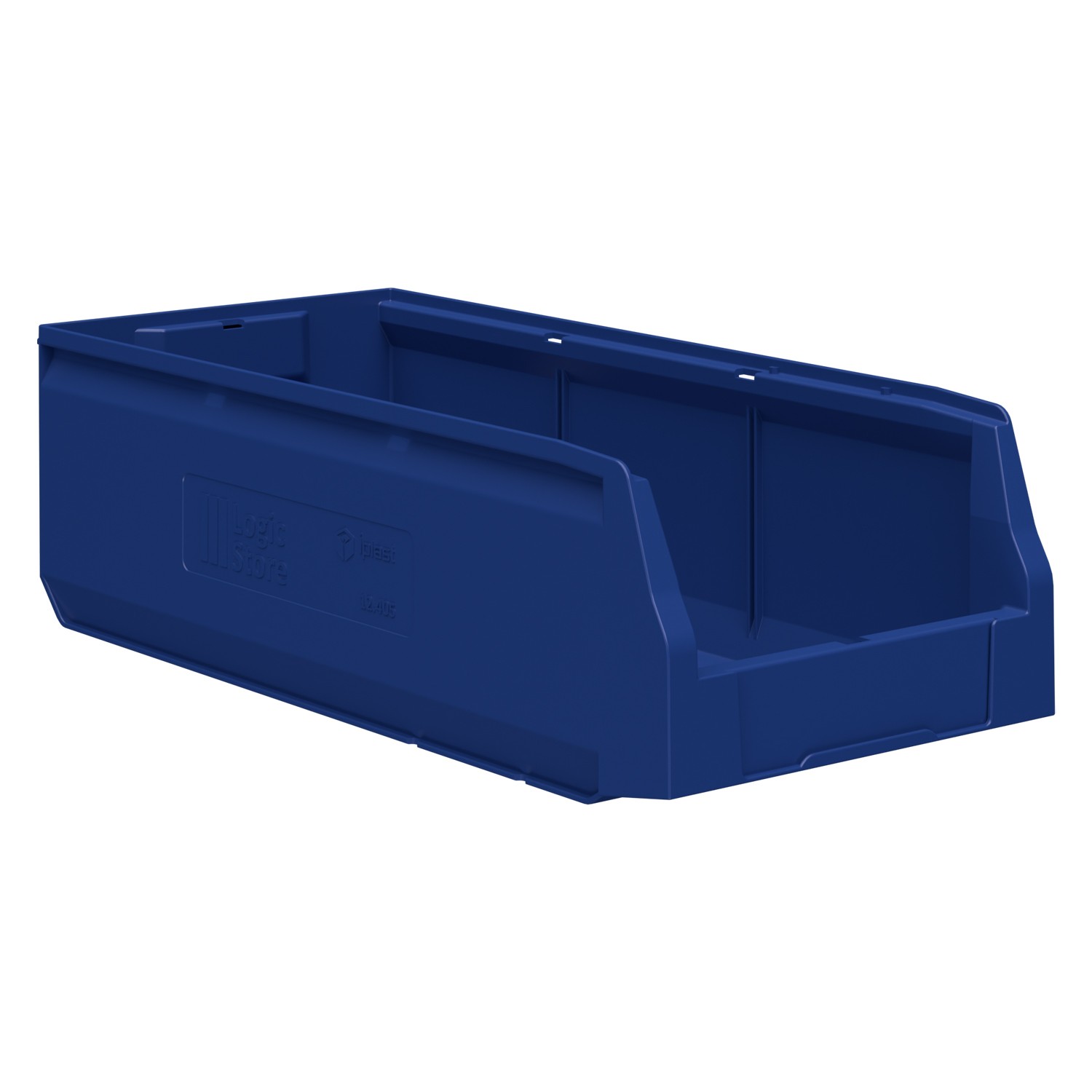 Складской лоток Logic Store 500х225х150 мм iPlast синий индиго с отверстиями для перегородок N1 (12.405.1) 8-000000519