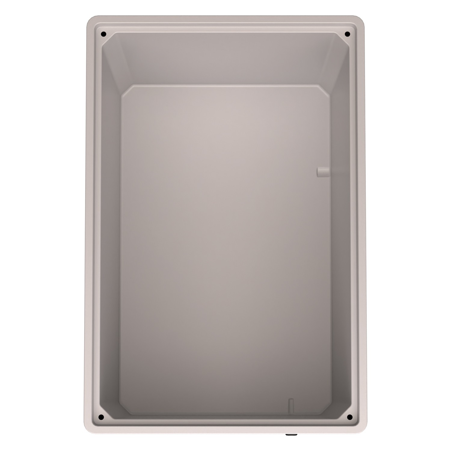 Большой контейнер 1200х800х800 мм iPlast iBOX светло-серый со сплош. стенками и дном на полозьях с пробкой 1 дюйм 8-000000231