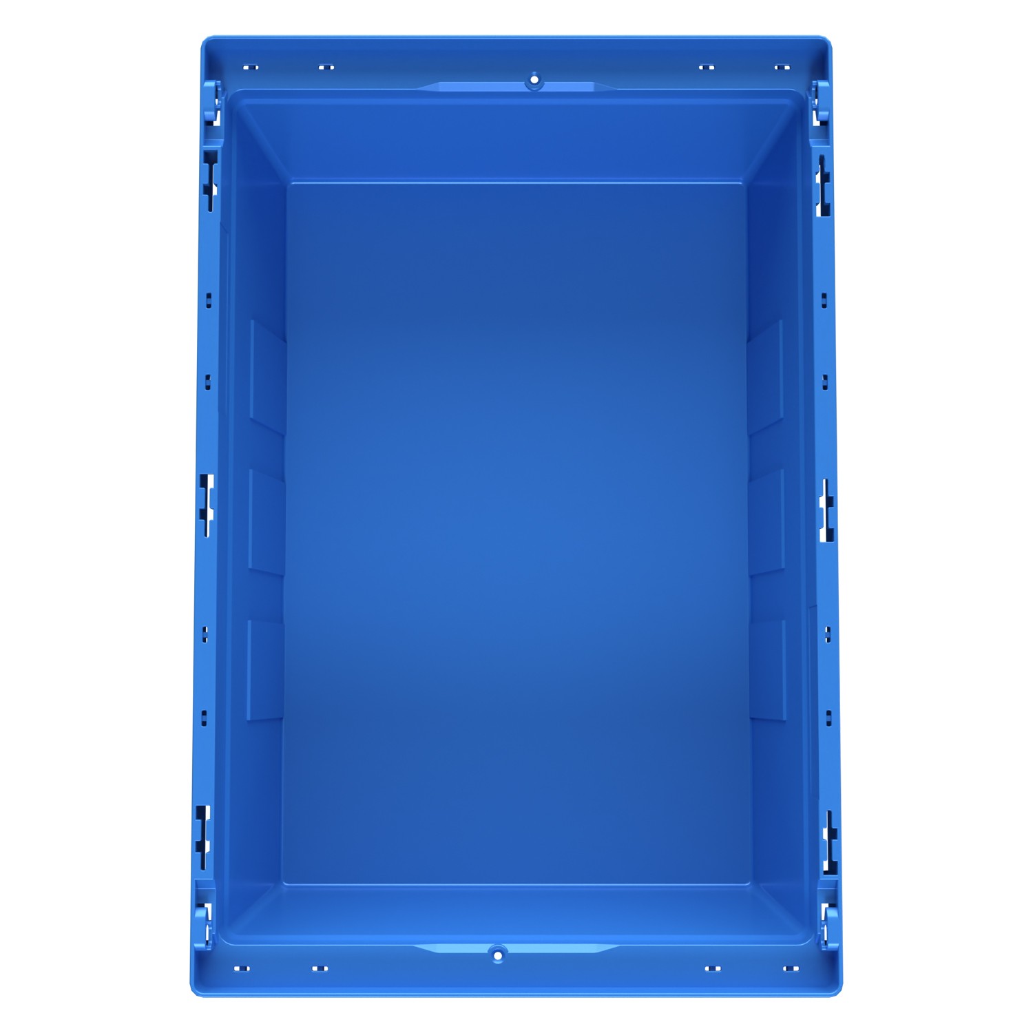 Вкладываемый контейнер INSTORE KV-6422 600x400x220 мм iPlast голубой со сплошным дном 8-000000163