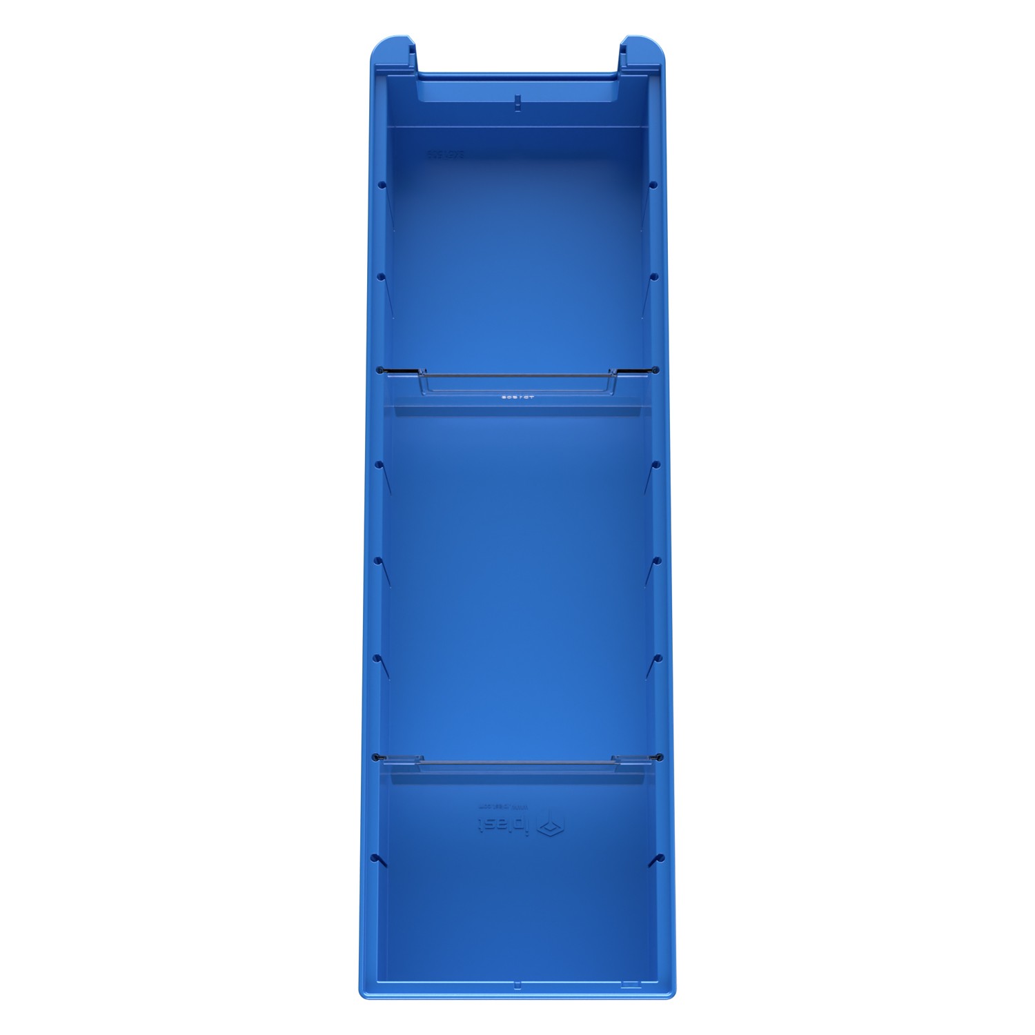 Полочный контейнер SK-51509 500х155х90 мм iPlast голубой с 2 поперечными перегородками 8-000000101