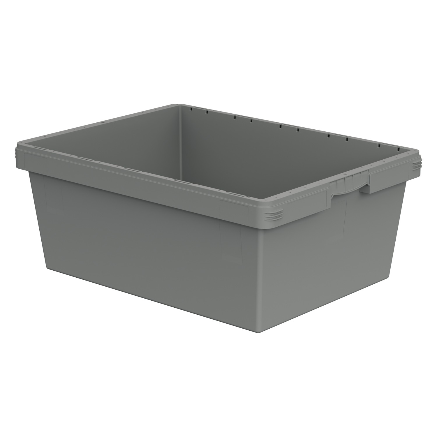 Вкладываемый контейнер INSTORE KV-8632 800x600x320 мм iPlast светло-серый со сплошным дном 8-000000410