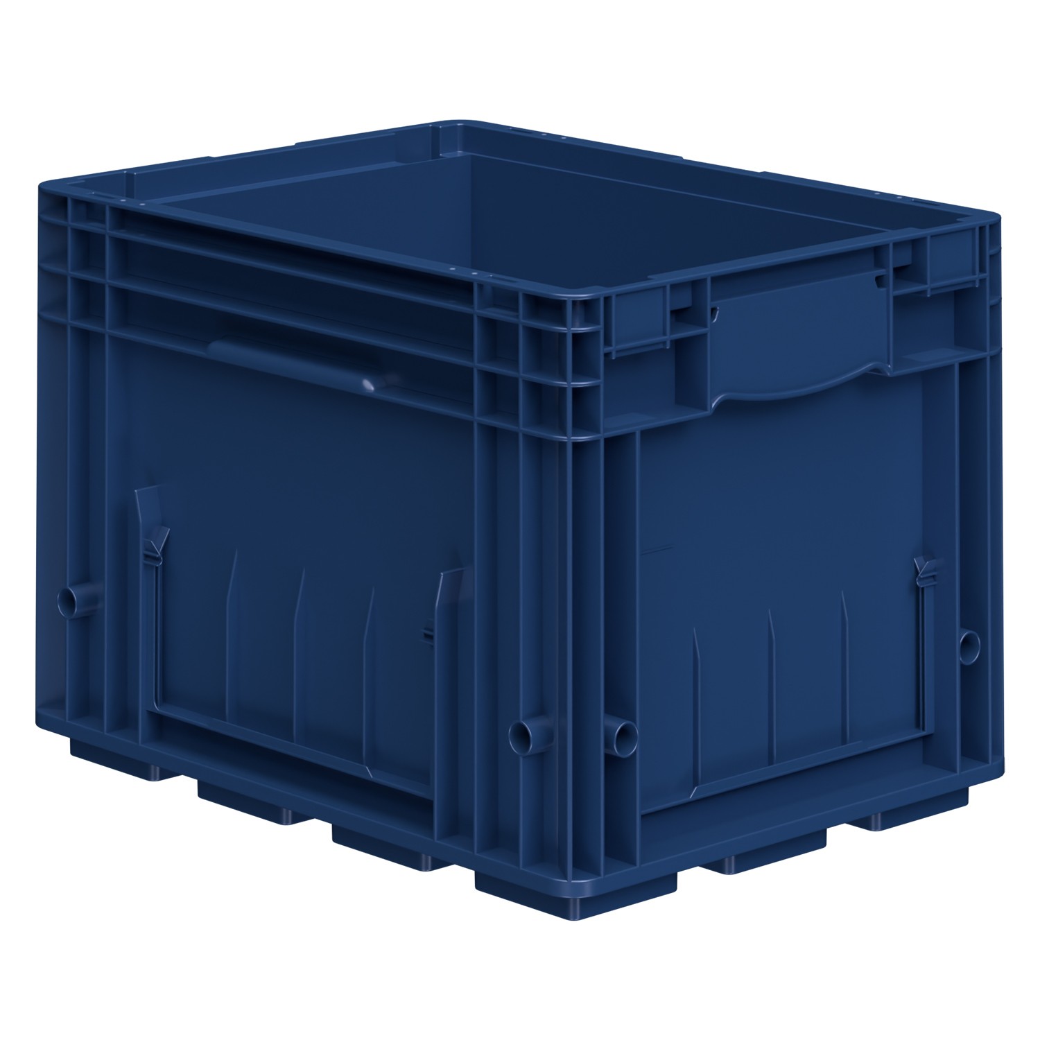 Ящик R-KLT 4329 396х297х280 мм iPlast синий индиго с усиленным дном 8-000000173