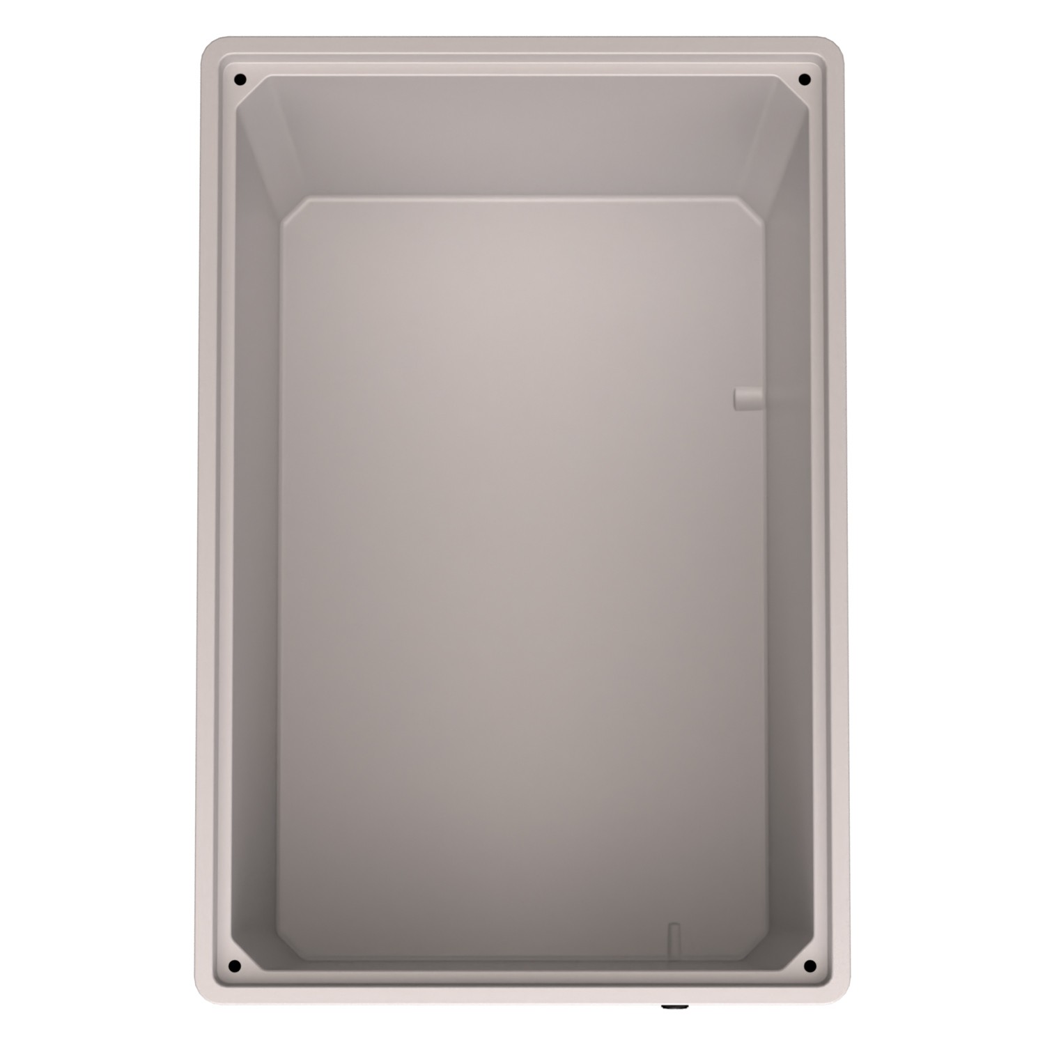 Большой контейнер 1200х800х800 мм iPlast iBOX светло-серый со сплош. стенками и дном на ножках с пробкой 1 дюйм 8-000000234