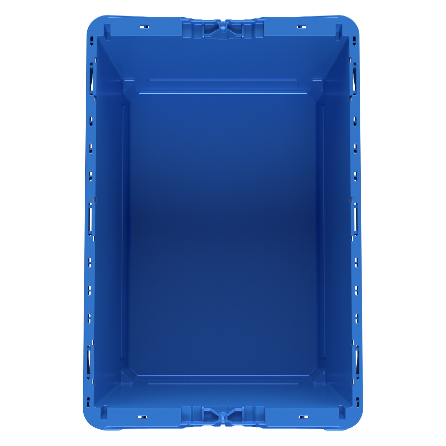 Вкладываемый контейнер INSTORE KV-6437 600x400x370 мм iPlast голубой со сплошным дном 8-000000158