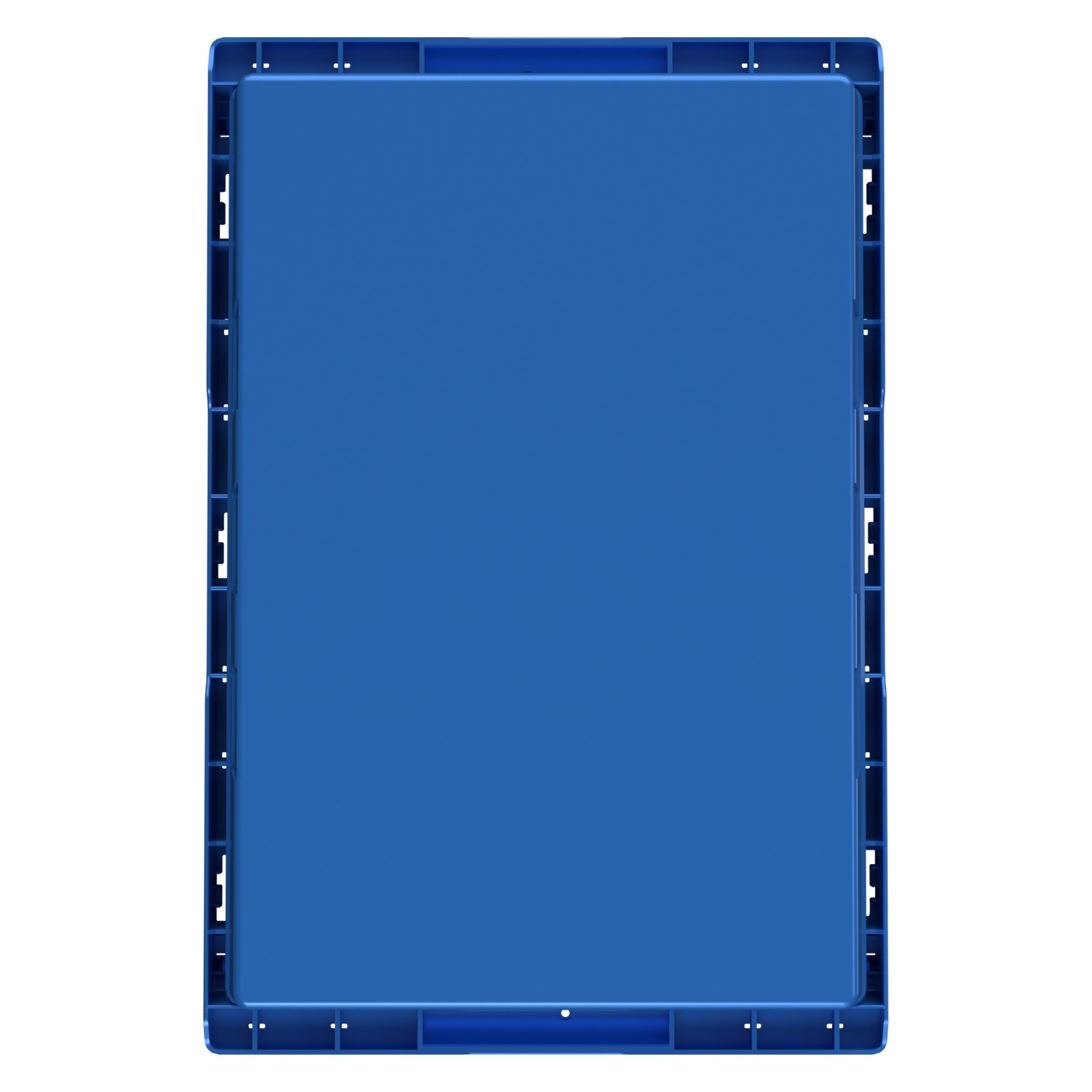 Вкладываемый контейнер INSTORE KV-6422 600x400x220 мм iPlast голубой со сплошным дном 8-000000163