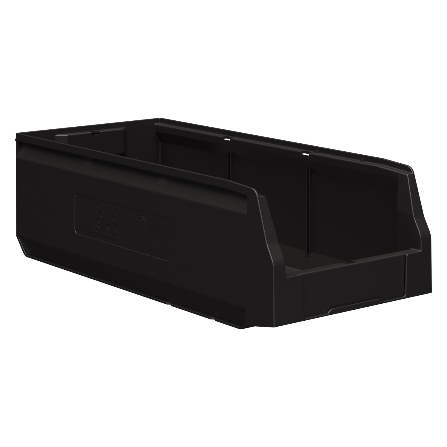 Складской лоток Logic Store 500х225х150 мм iPlast чёрный ЭКО с отверстиями для перегородок N1 (12.405.1) 8-000000528