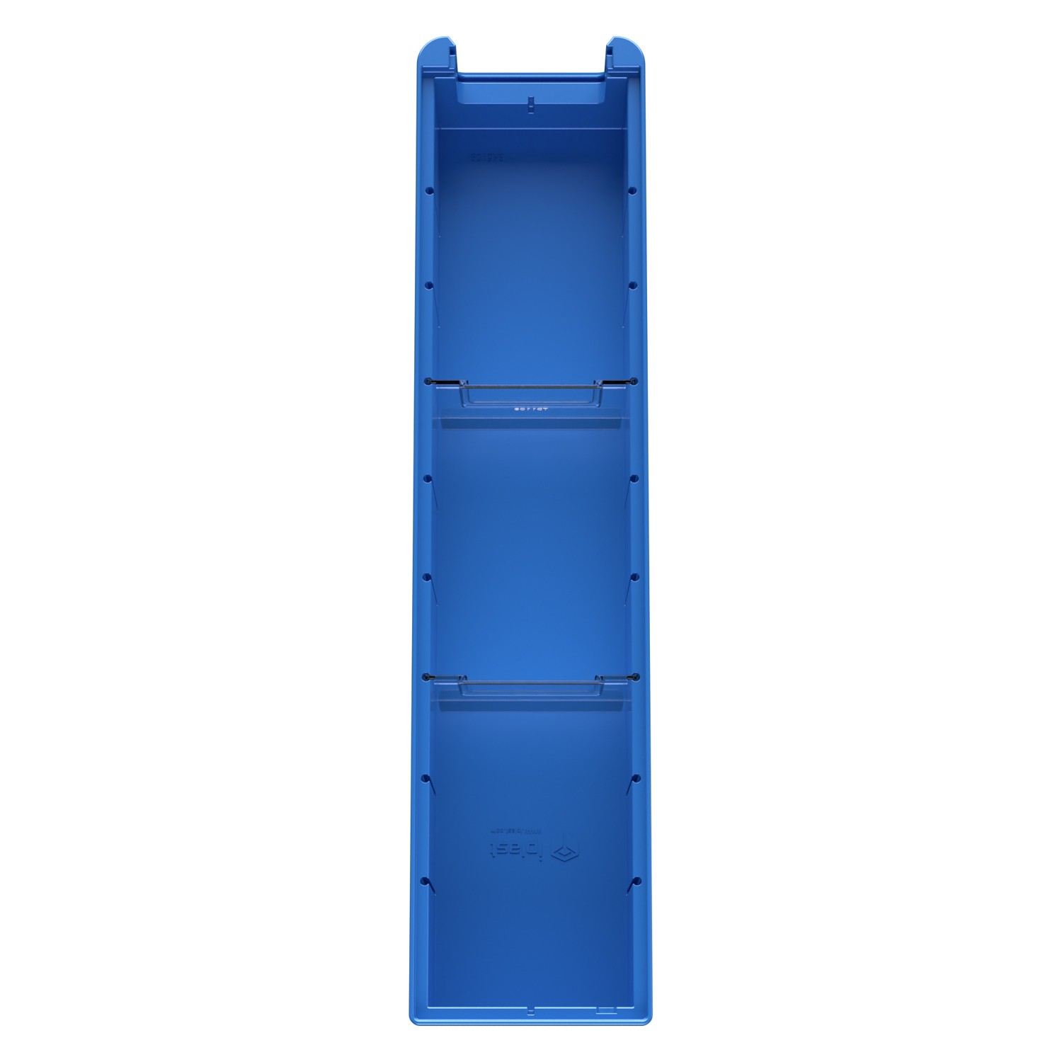 Полочный контейнер SK-5109 500х117х90 мм iPlast голубой с 2 поперечными перегородками 8-000000102