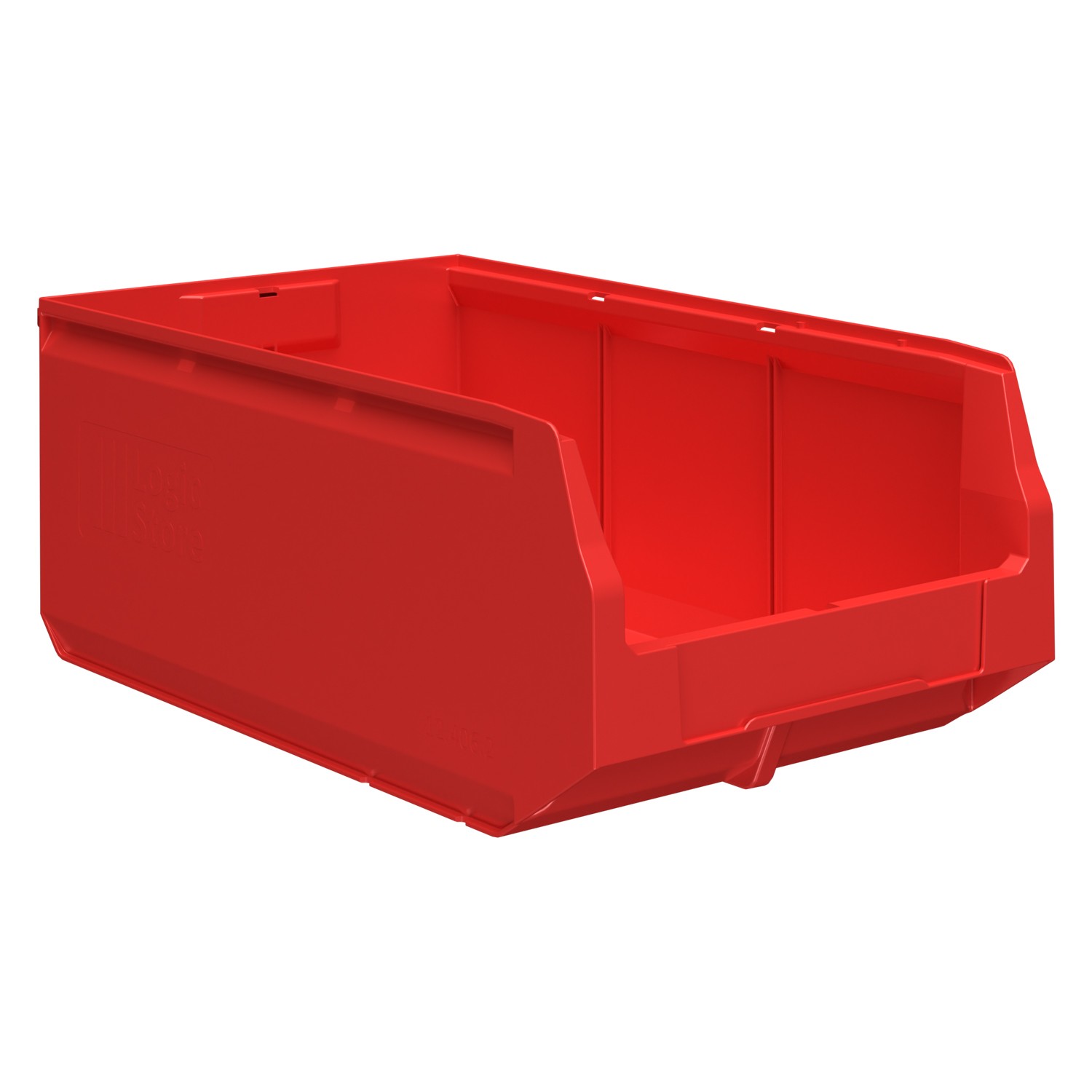 Складской лоток Logic Store 500х300х200 мм iPlast красный с отверстиями для перегородок N2 (12.406.2) 8-000000130
