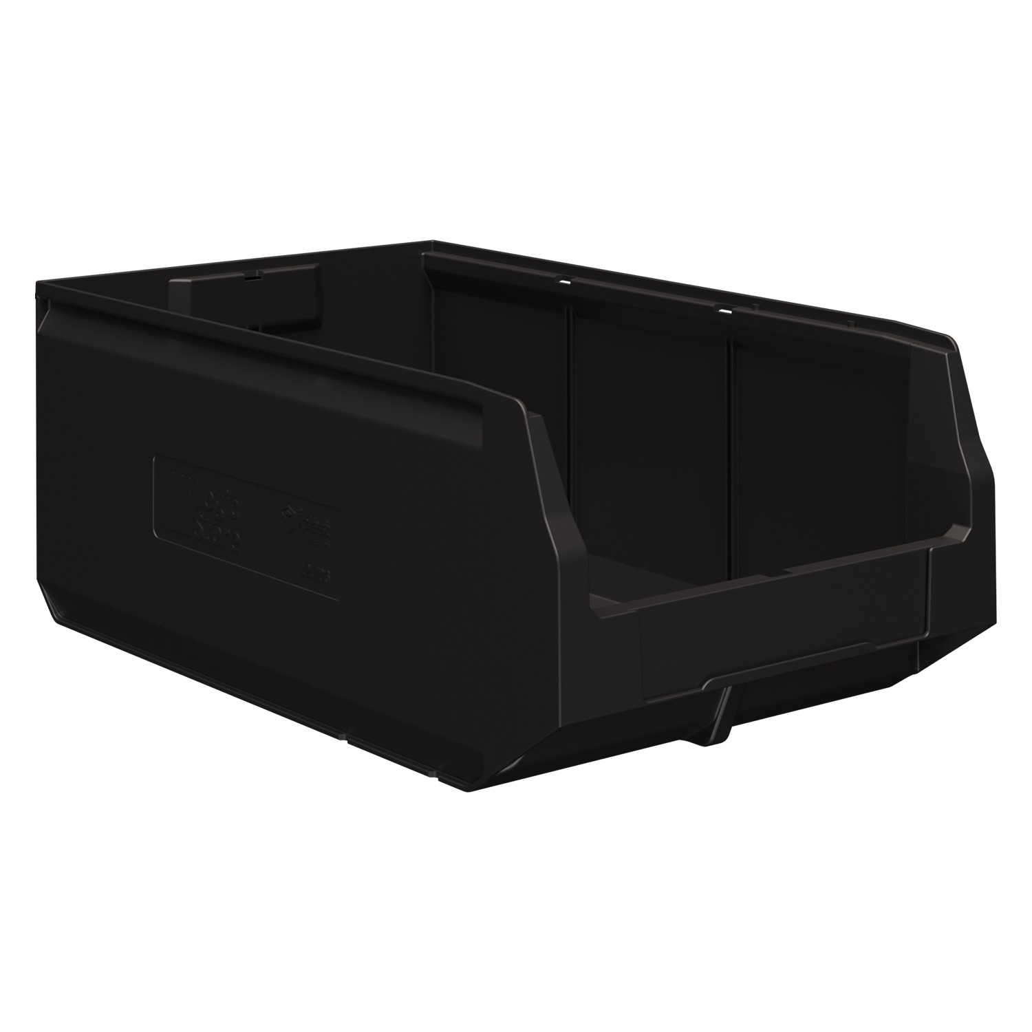 Складской лоток Logic Store 500х300х200 мм iPlast чёрный ЭКО с отверстиями для перегородок N1 (12.406.1) 8-000000530