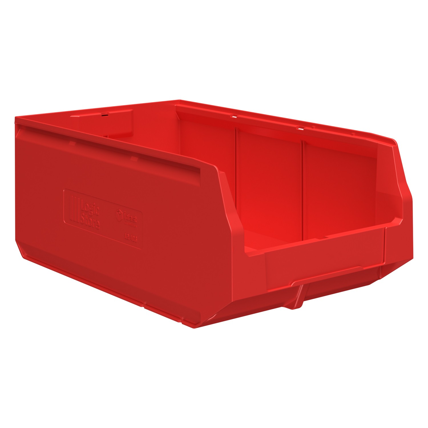 Складской лоток Logic Store 500х300х200 мм iPlast красный с отверстиями для перегородок N1 (12.406.1) 8-000000512