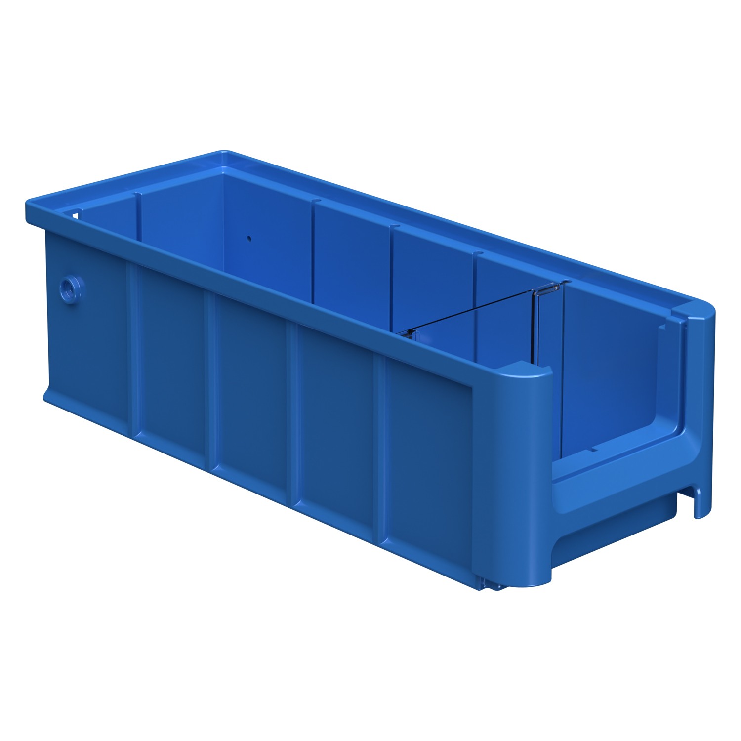 Полочный контейнер SK-3109 300х117х90 мм iPlast голубой с 1 поперечной перегородкой 8-000000110