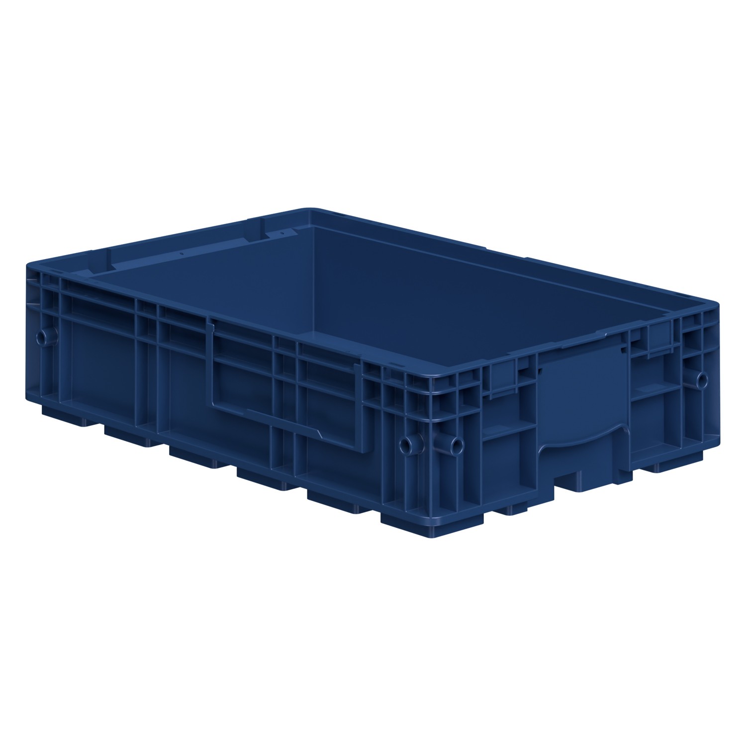 Ящик R-KLT 6415 594х396х147,5 мм iPlast синий индиго с усиленным дном 8-000000172