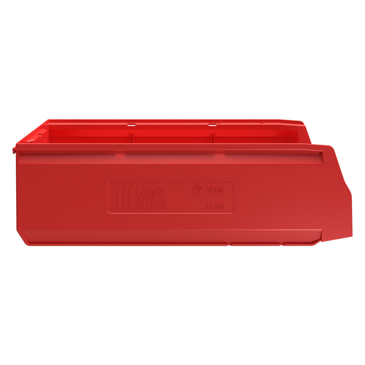 Складской лоток Logic Store 500х225х150 мм iPlast красный с отверстиями для перегородок N1 (12.405.1) 8-000000510