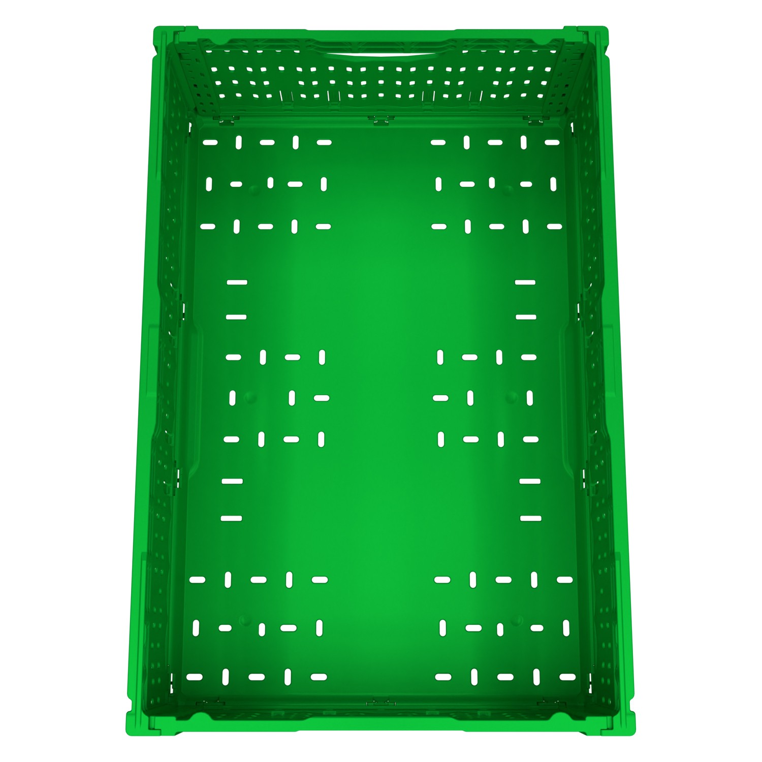 Складной ящик FC-6418 600х400х180 мм iPlast салатовый перфорированный 8-000000500