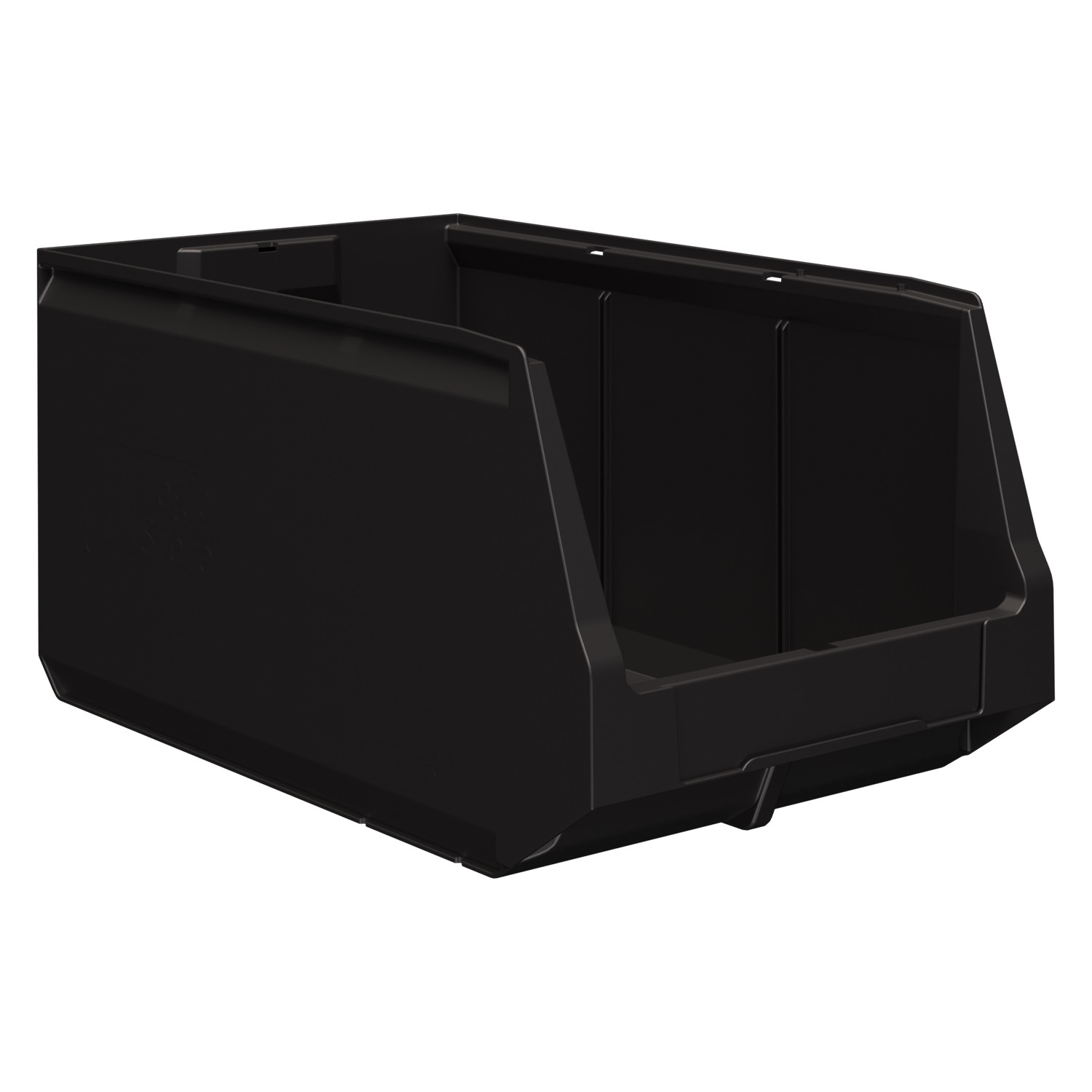 Складской лоток Logic Store 500х300х250 мм iPlast чёрный ЭКО с отверстиями для перегородок N1 (12.407.1) 8-000000125