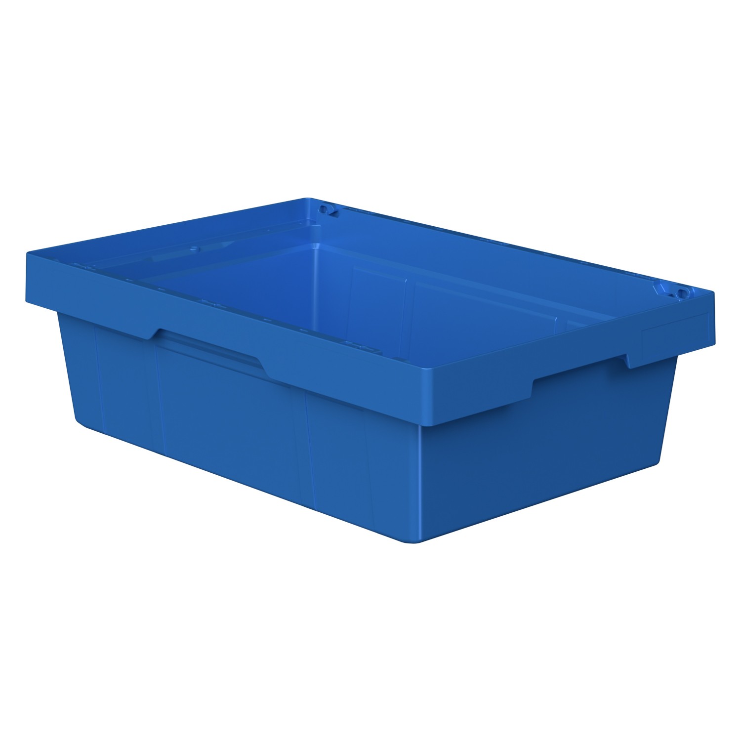 Вкладываемый контейнер INSTORE KV-6417 600x400x172 мм iPlast голубой со сплошным дном 8-000000165