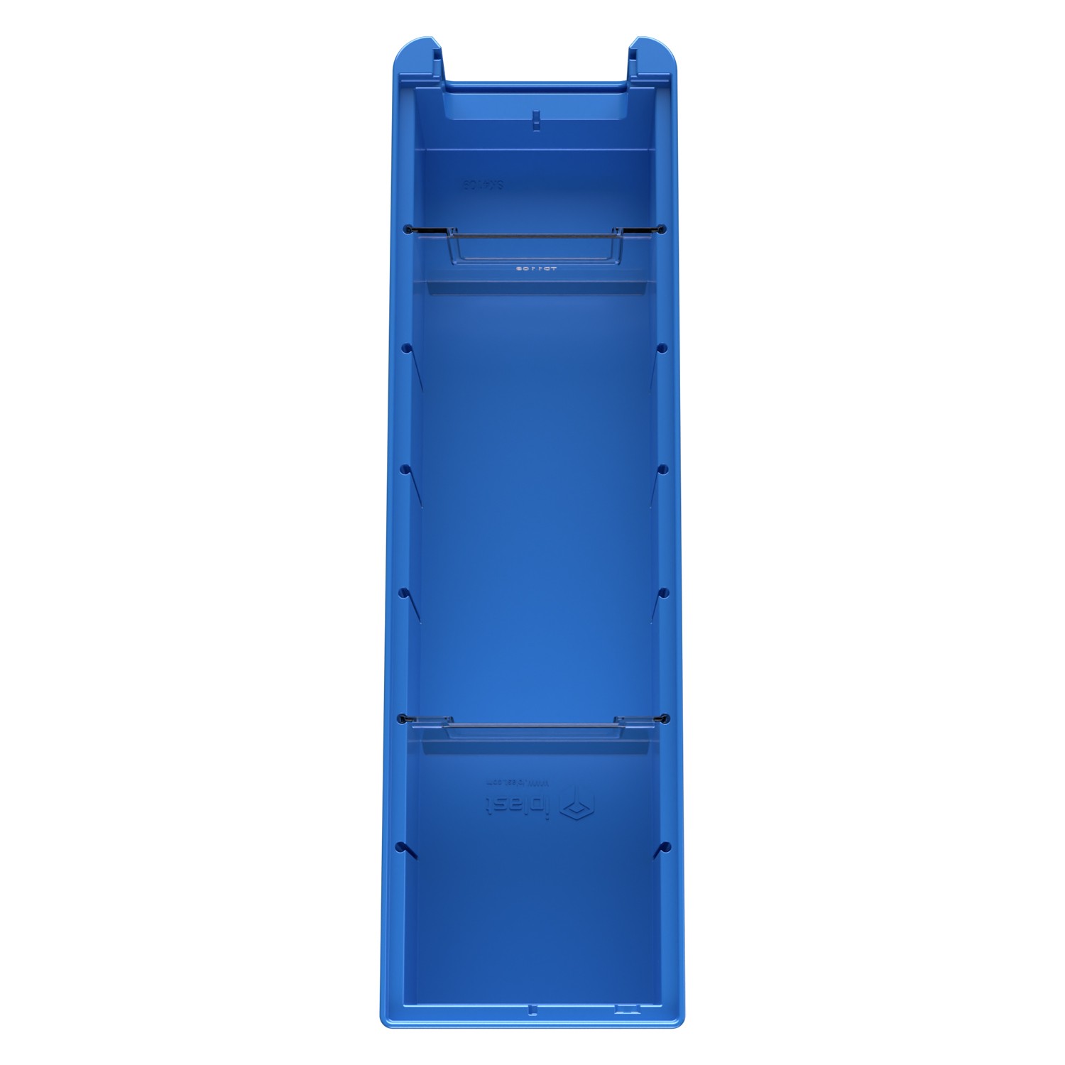 Полочный контейнер SK-4109 400х117х90 мм iPlast голубой с 2 поперечными перегородками 8-000000106