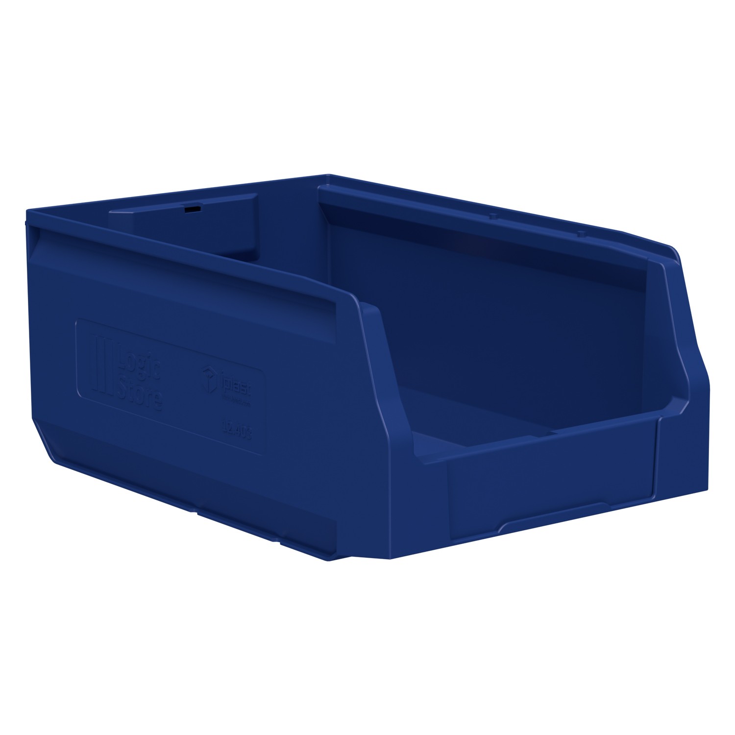 Складской лоток Logic Store 350x225x150 мм iPlast синий индиго с отверстиями для продольной перегородки 8-000000138