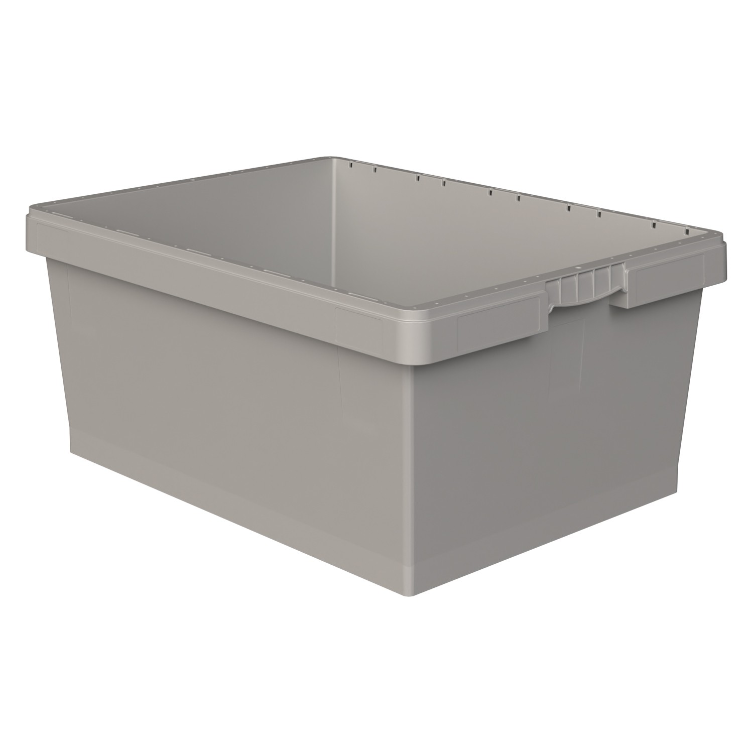 Вкладываемый контейнер INSTORE KVR-8634 800x600x340 мм iPlast светло-серый с усиленным дном 8-000000412